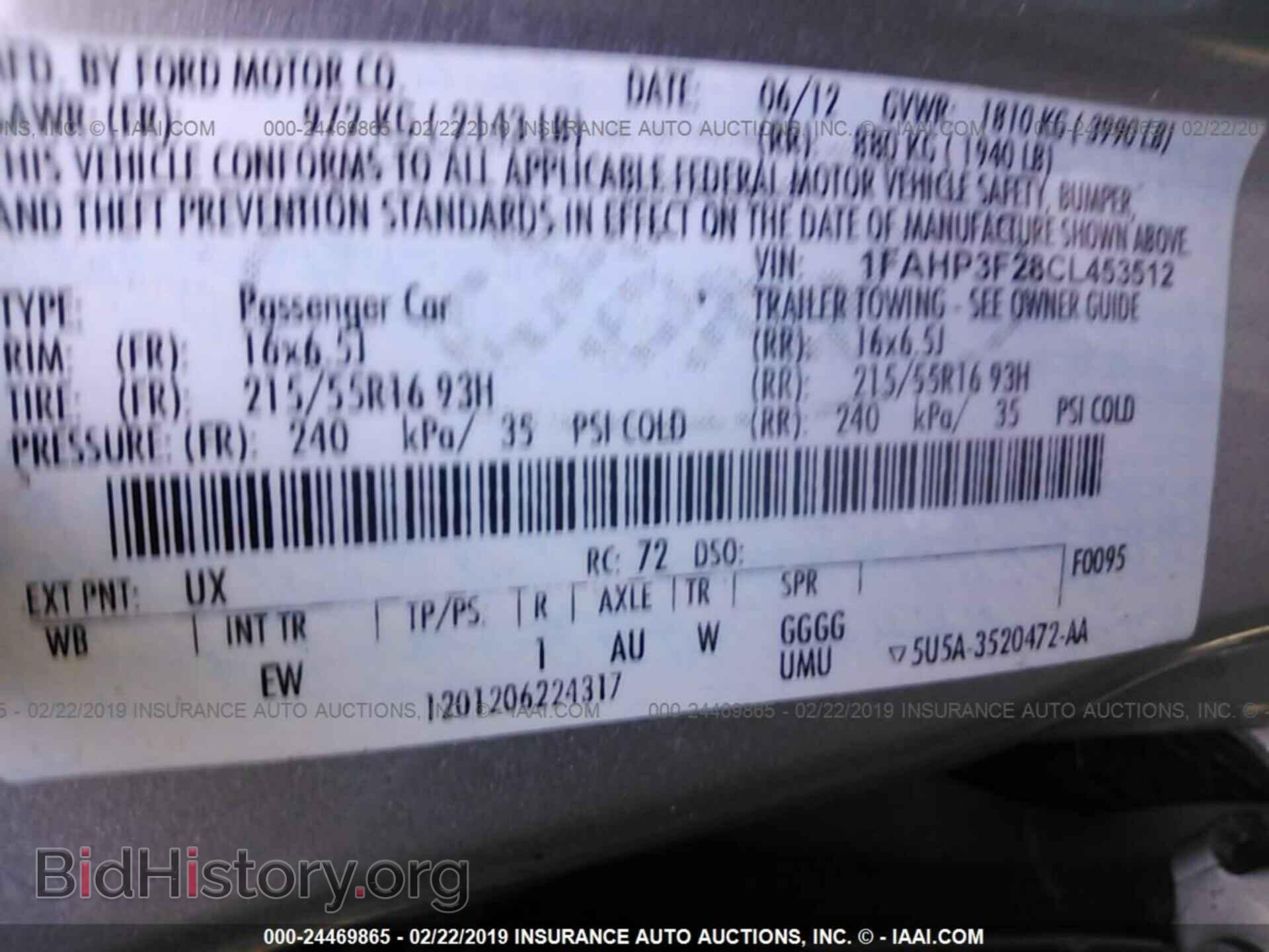2012 FORD FOCUS - VIN: 1FAHP3F28CL453512 - Фото 9