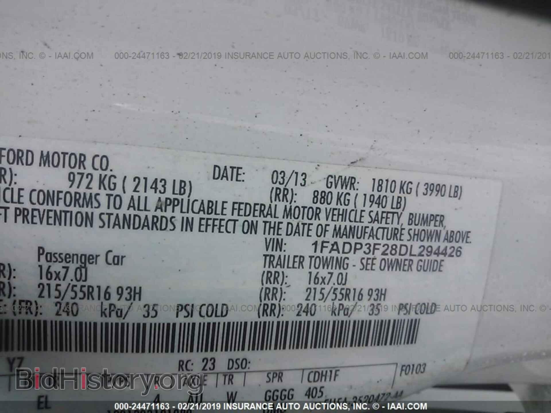2013 FORD FOCUS - VIN: 1FADP3F28DL294426 - Photo 9
