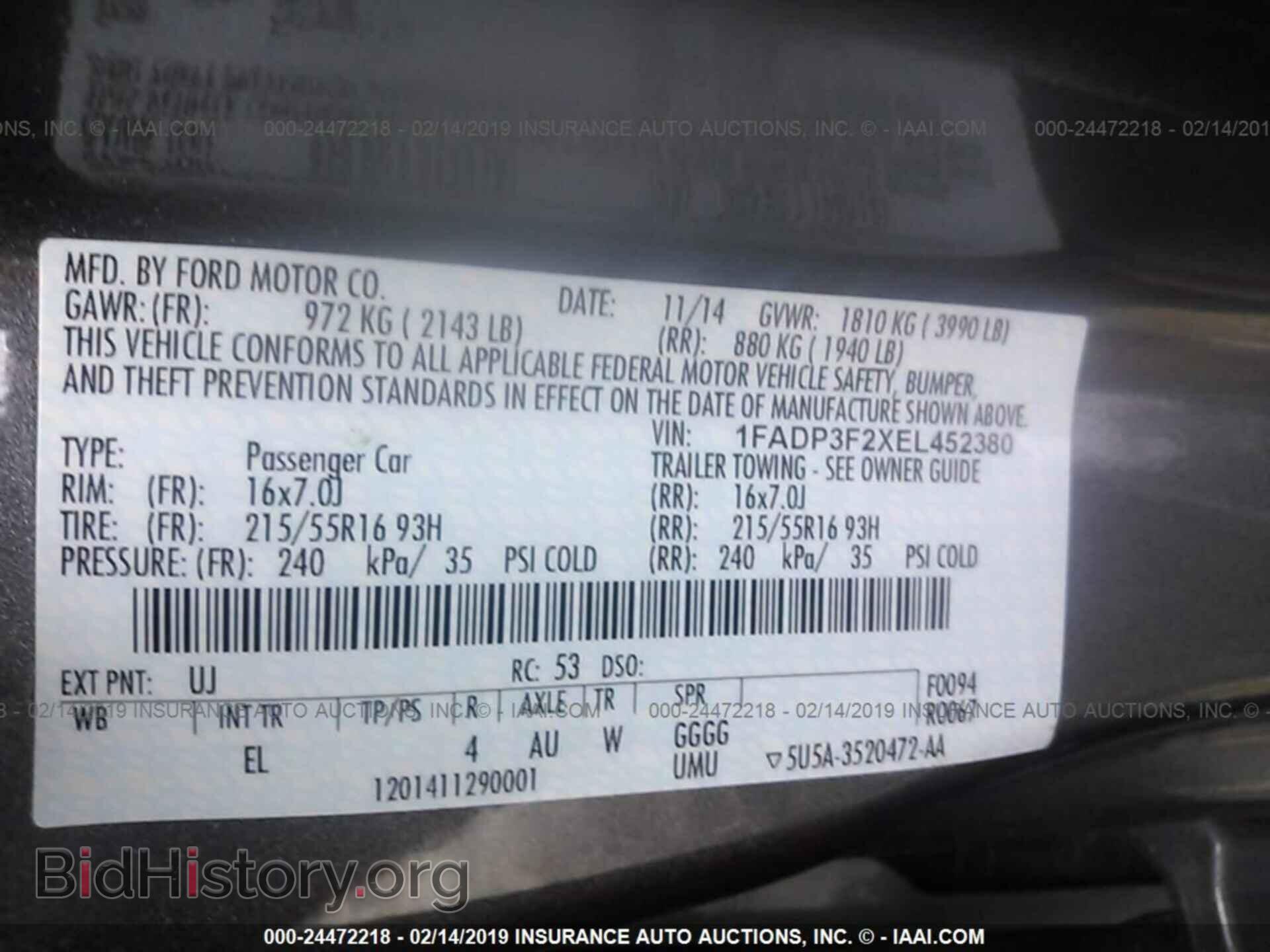 2014 FORD FOCUS - VIN: 1FADP3F2XEL452380 - Photo 9