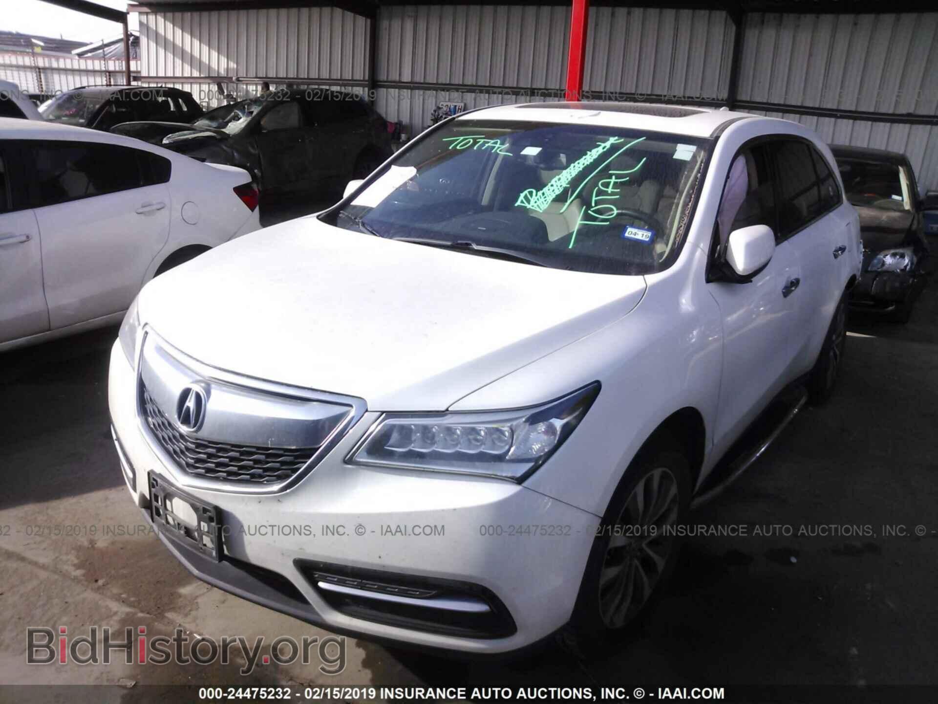 2014 ACURA MDX - VIN: 5FRYD3H4XEB019064 - Фото 2