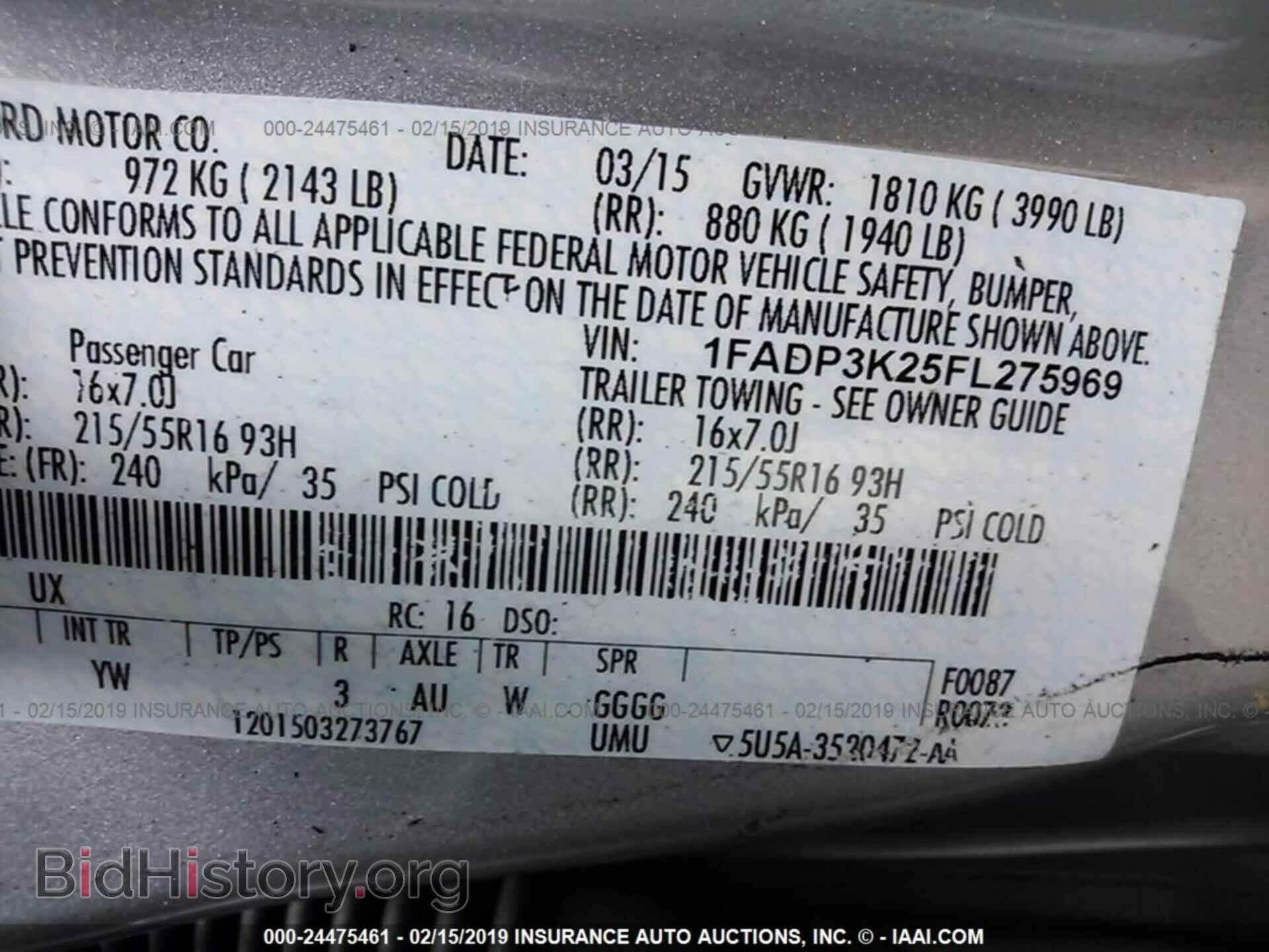 2015 FORD FOCUS - VIN: 1FADP3K25FL275969 - Photo 9