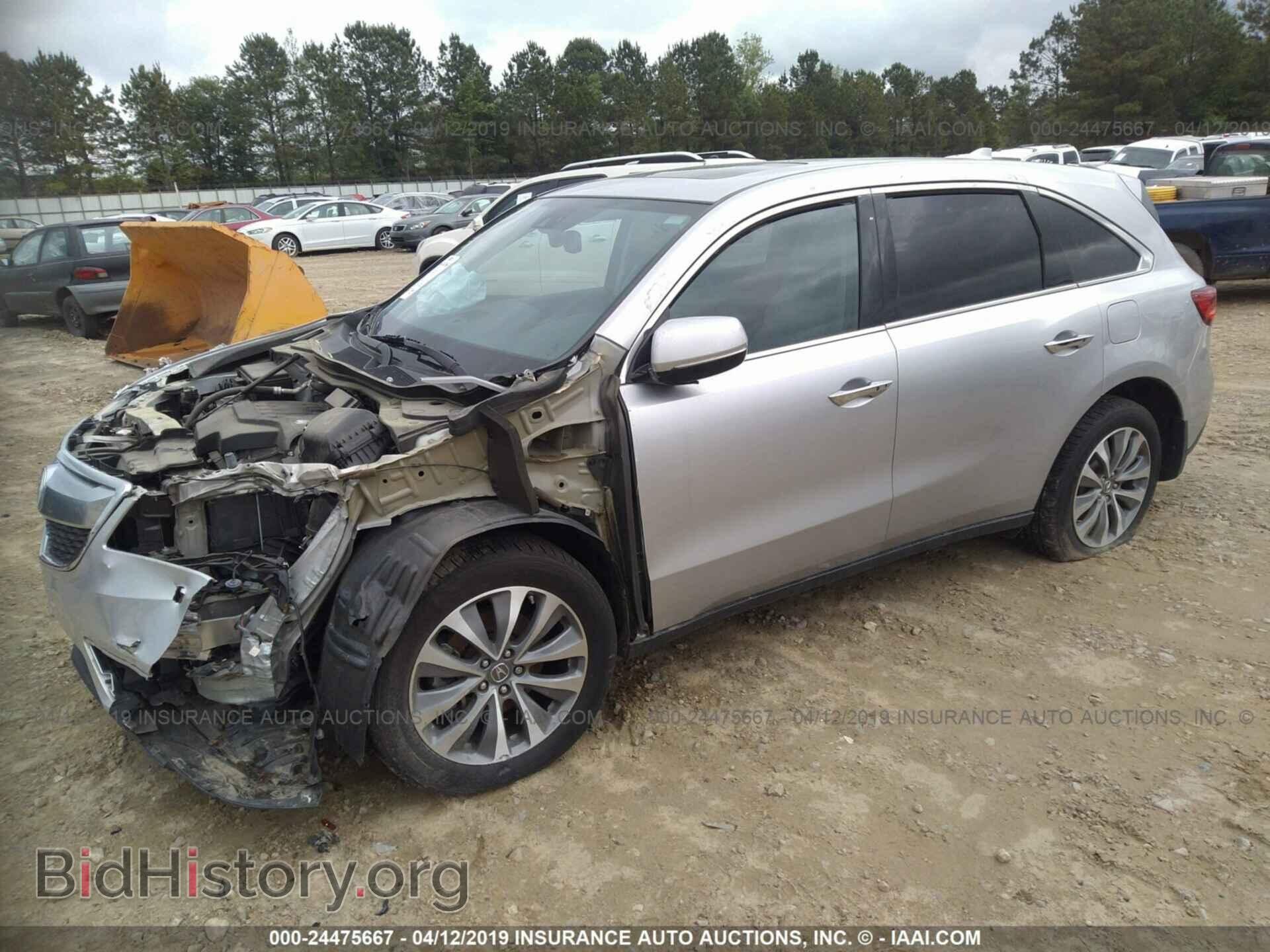 2014 ACURA MDX - VIN: 5FRYD3H47EB001377 - Фото 2