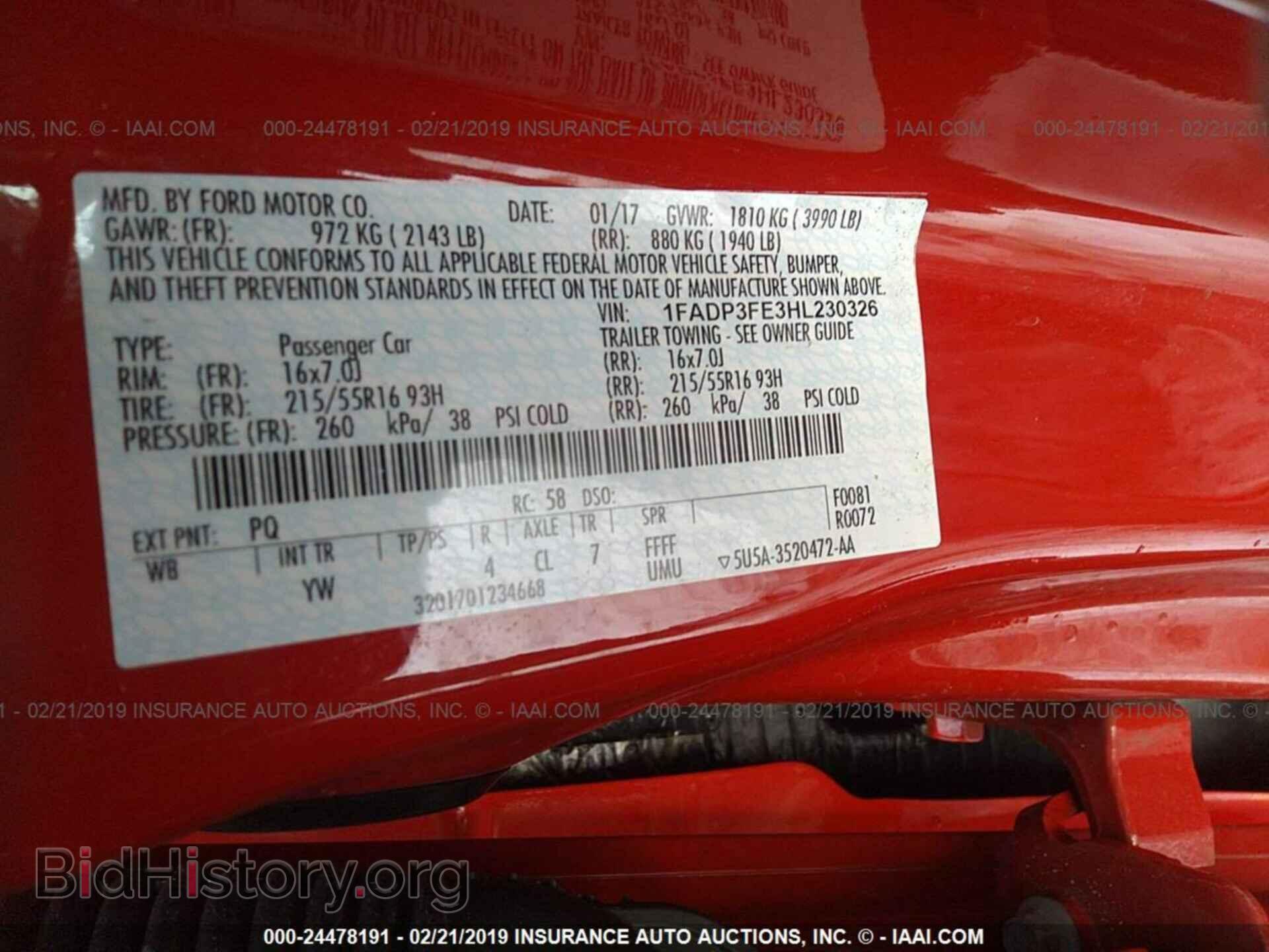 2017 FORD FOCUS - VIN: 1FADP3FE3HL230326 - Photo 9