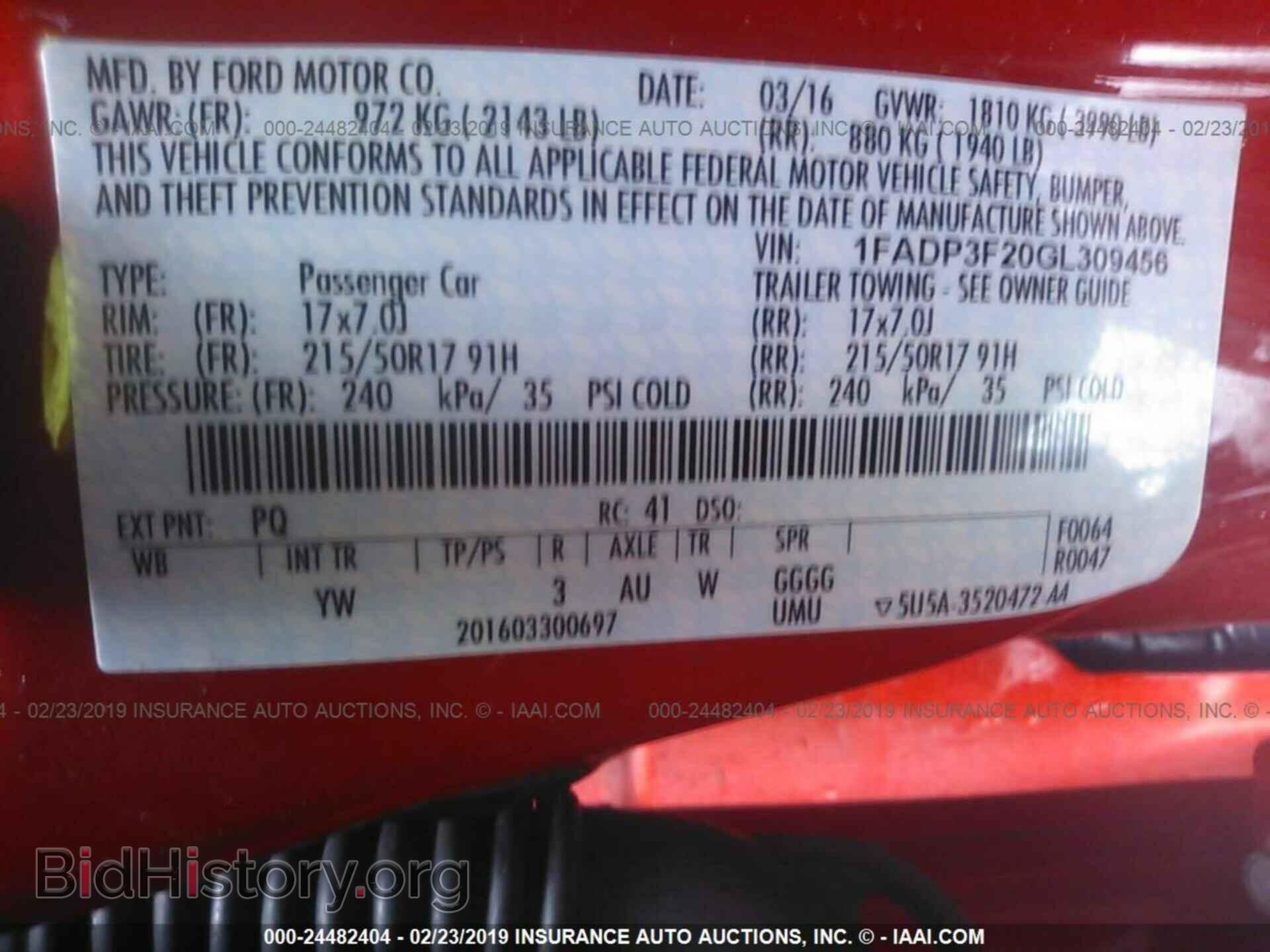 2016 FORD FOCUS - VIN: 1FADP3F20GL309456 - Photo 9