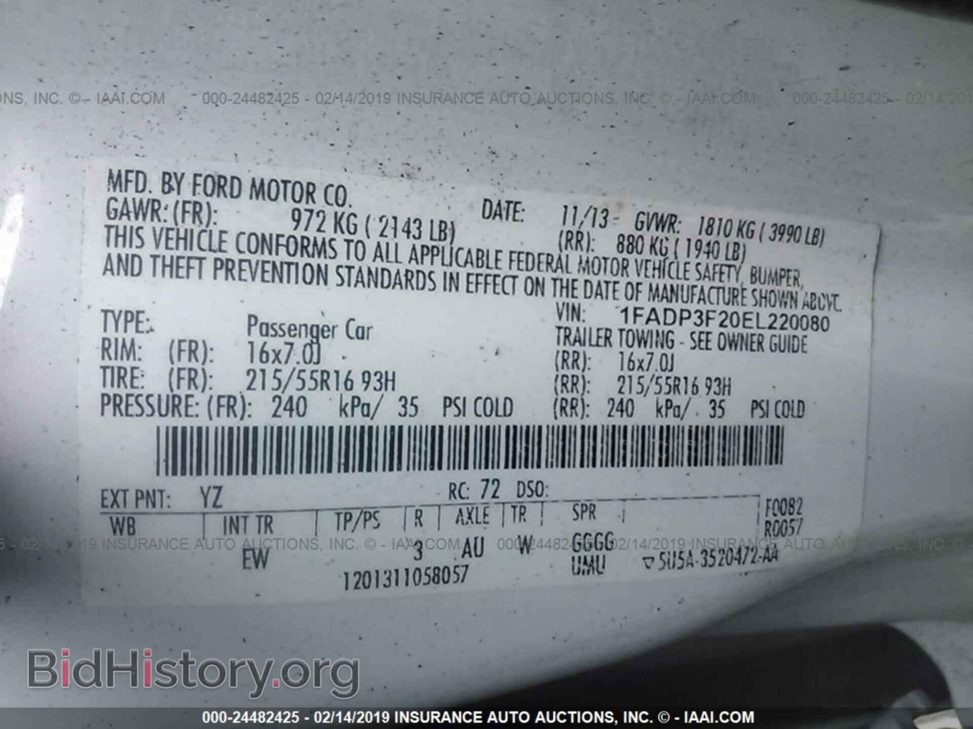 2014 FORD FOCUS - VIN: 1FADP3F20EL220080 - Photo 9