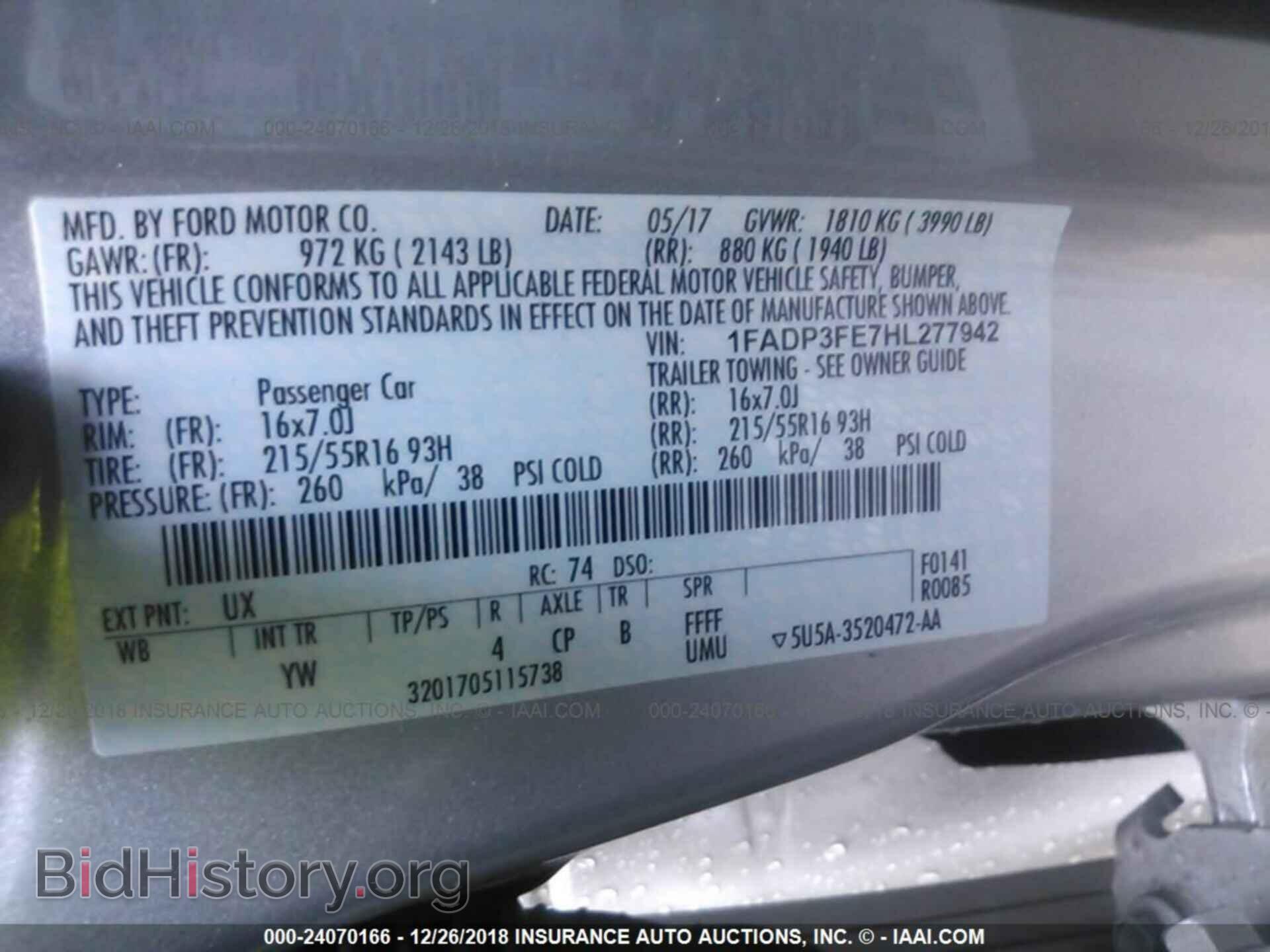 2017 FORD FOCUS - VIN: 1FADP3FE7HL277942 - Photo 9