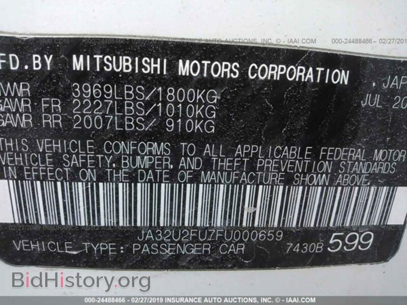 2015 Mitsubishi LANCER (VIN JA32U2FU7FU000659) — фото 9 из 10
