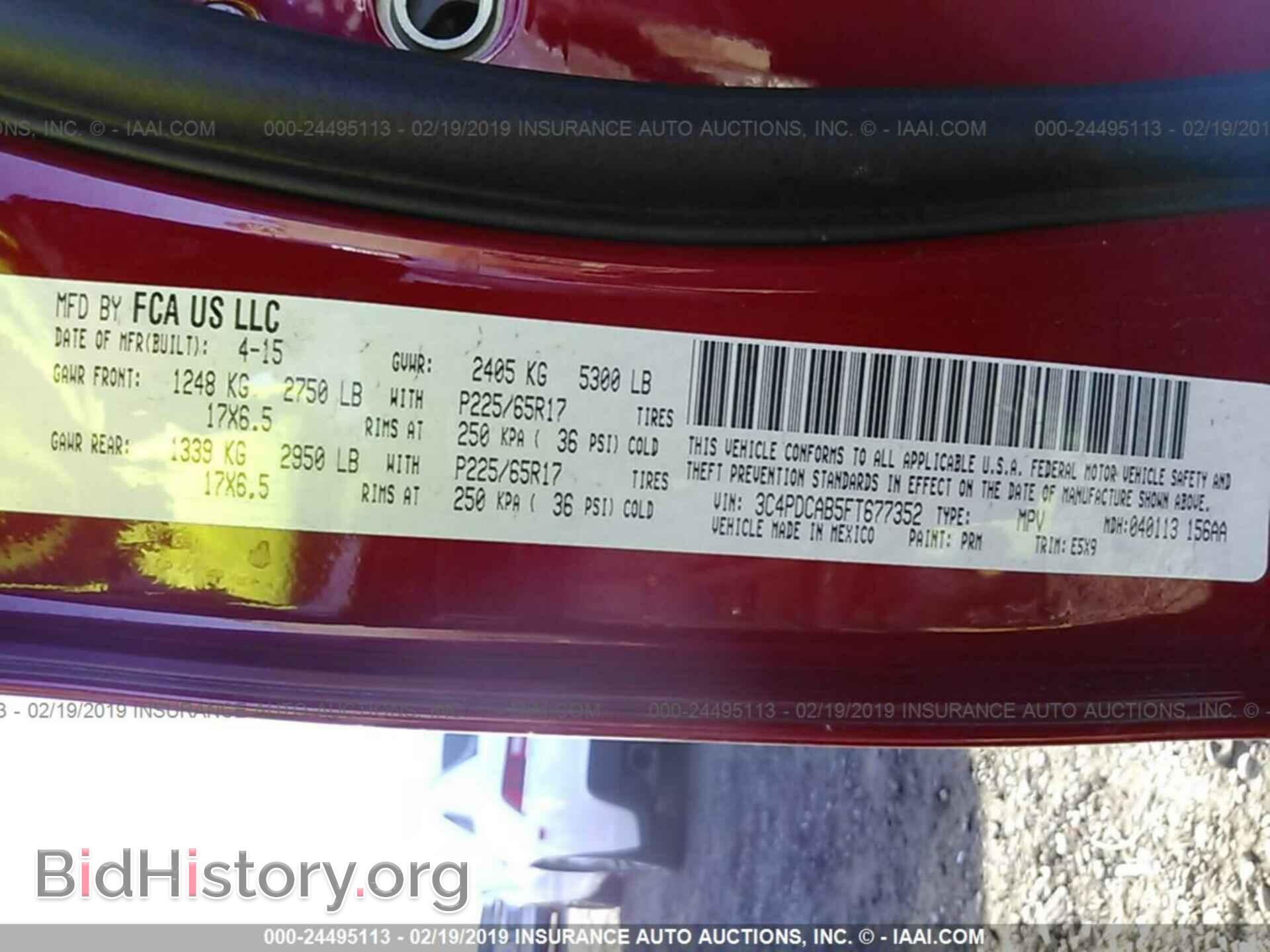 2015 DODGE JOURNEY - VIN: 3C4PDCAB5FT677352 - Фото 9
