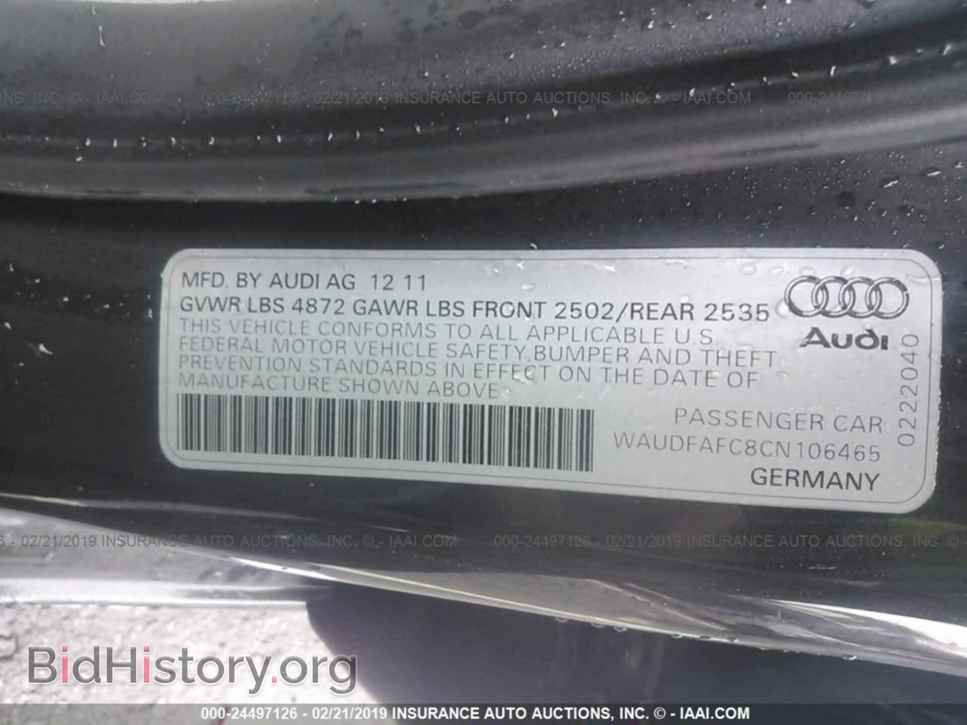 2012 AUDI A6 - VIN: WAUDFAFC8CN106465 - Photo 9