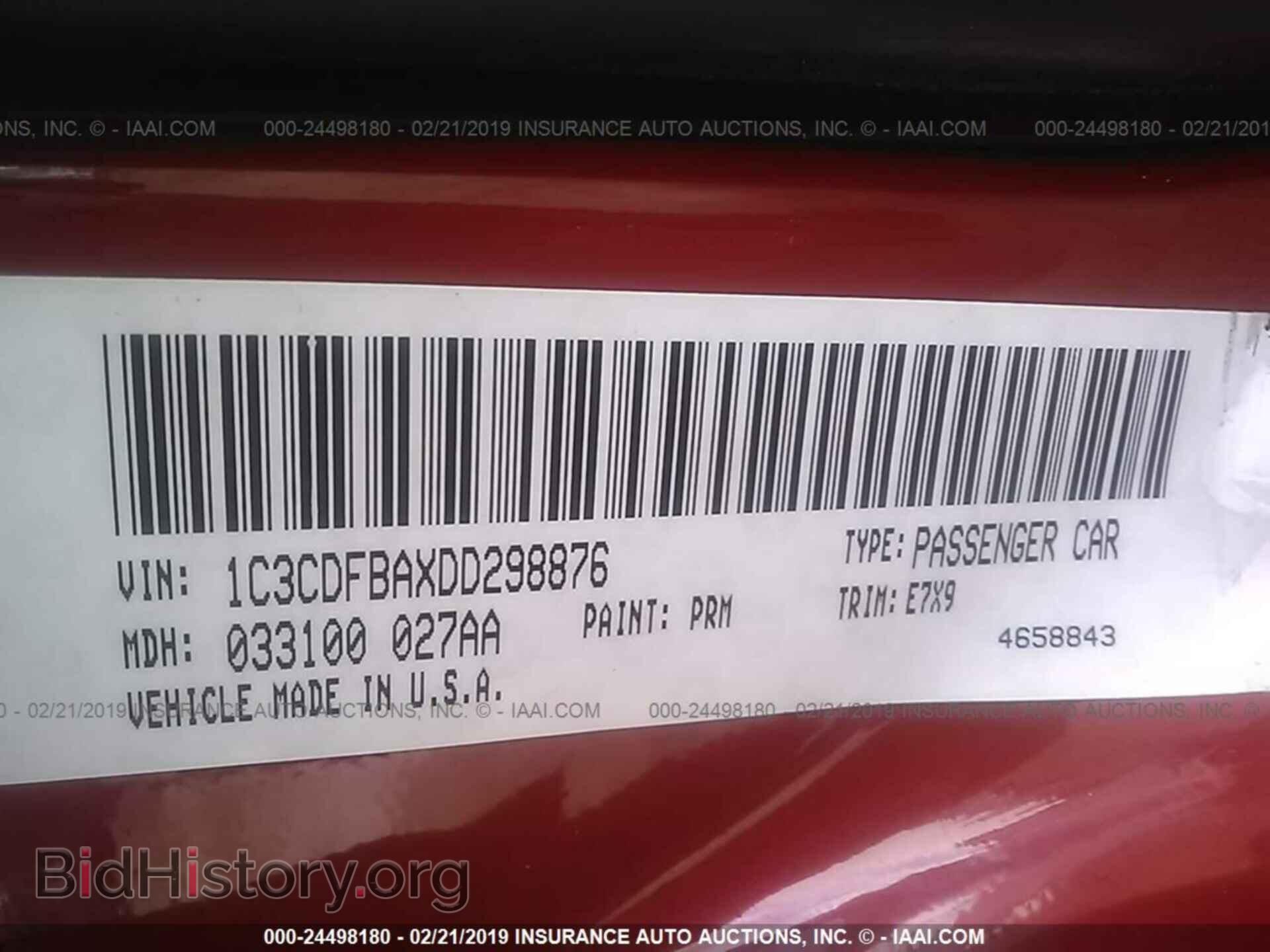 2013 DODGE DART - VIN: 1C3CDFBAXDD298876 - Photo 9
