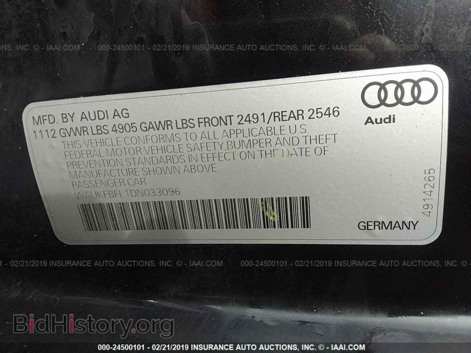 2013 AUDI A4 - VIN: WAUKFBFL1DN033096 - Photo 9