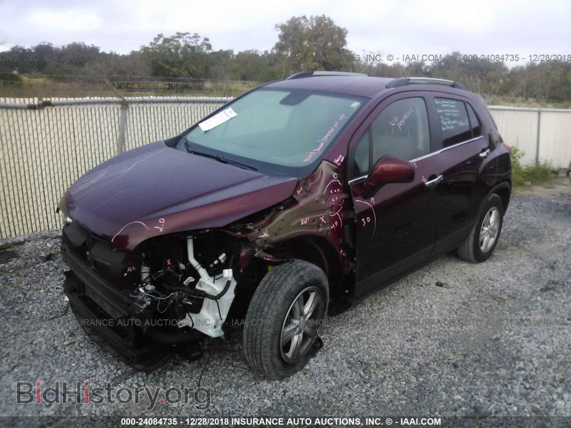 2016 CHEVROLET TRAX - VIN: 3GNCJLSB5GL158817 - Фото 2
