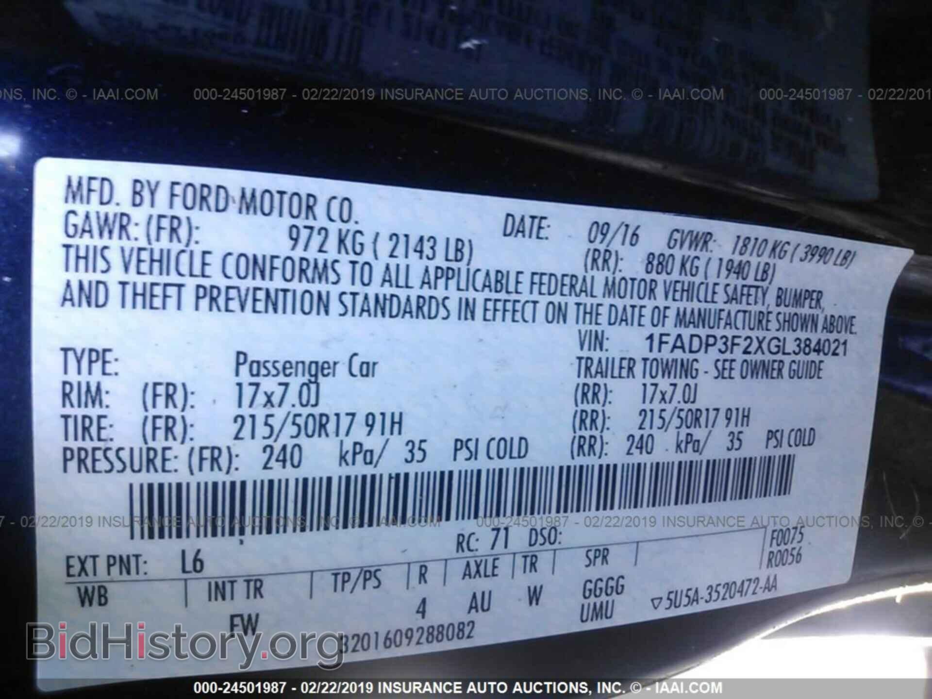 2016 FORD FOCUS - VIN: 1FADP3F2XGL384021 - Photo 9