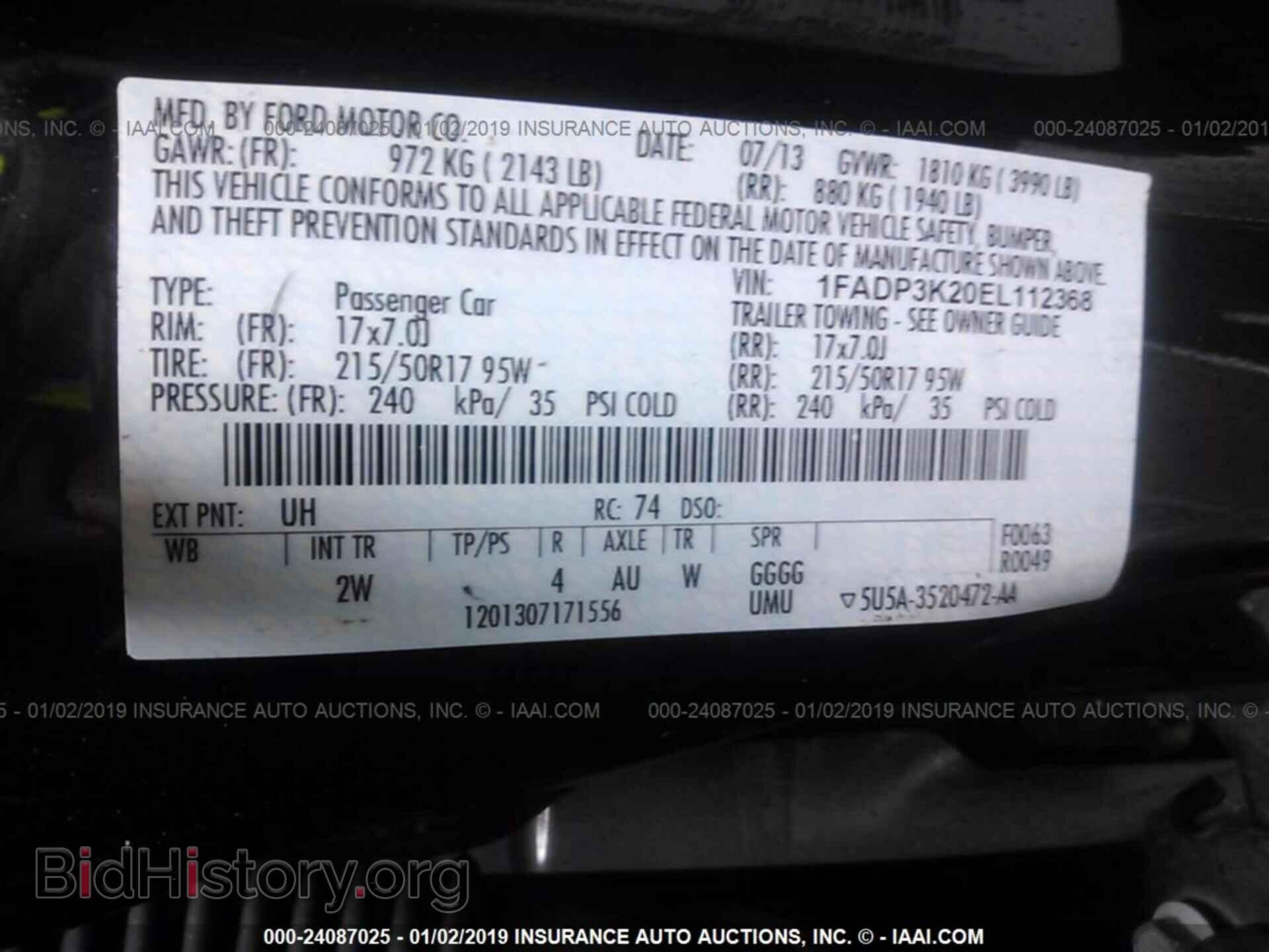 2014 FORD FOCUS - VIN: 1FADP3K20EL112368 - Photo 9