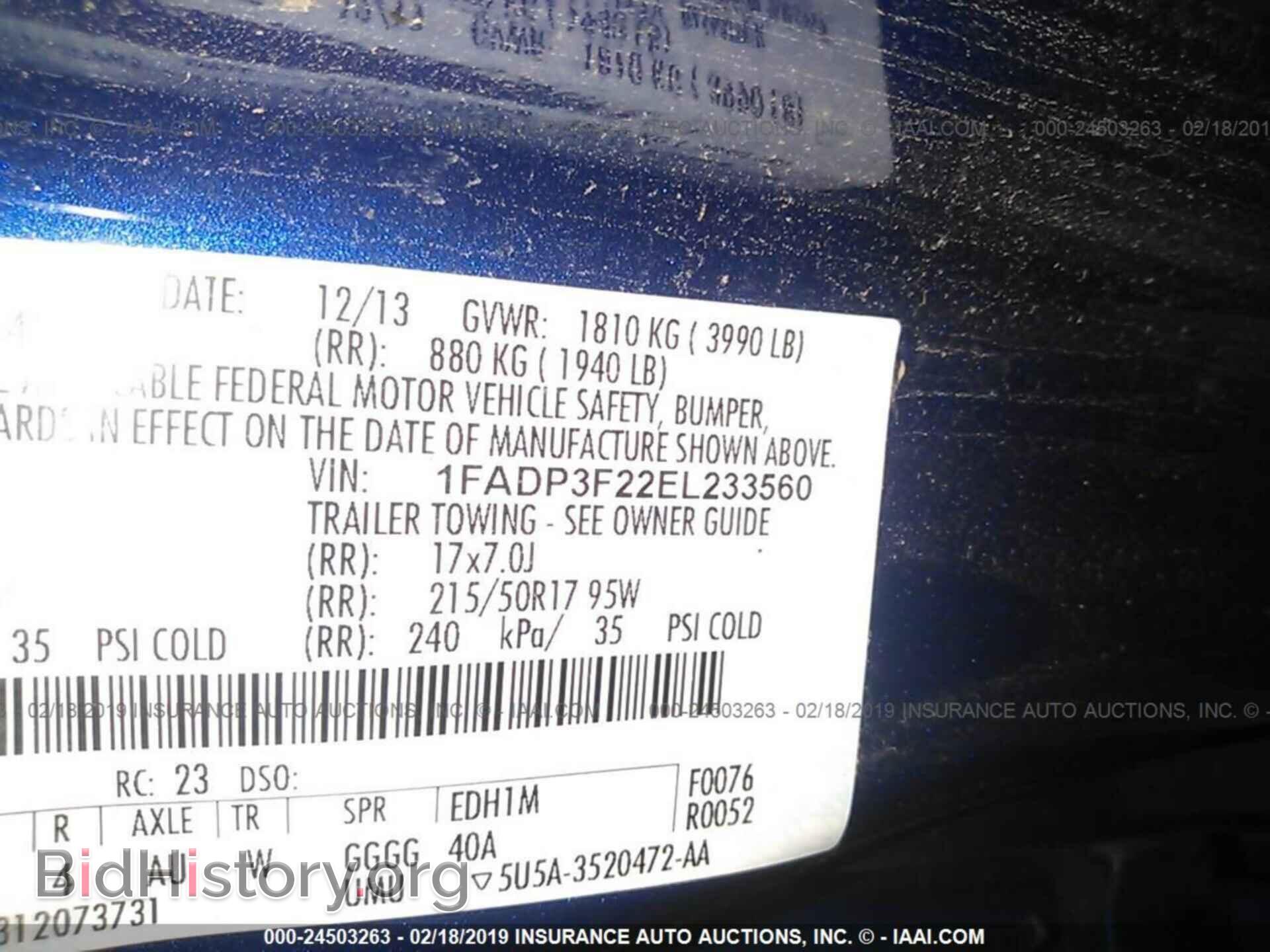 2014 FORD FOCUS - VIN: 1FADP3F22EL233560 - Photo 9