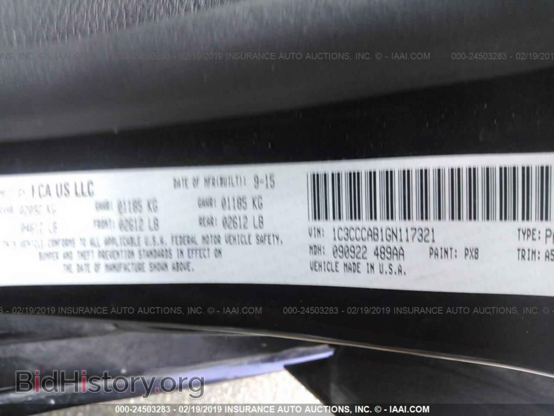2016 CHRYSLER 200 - VIN: 1C3CCCAB1GN117321 - Photo 9