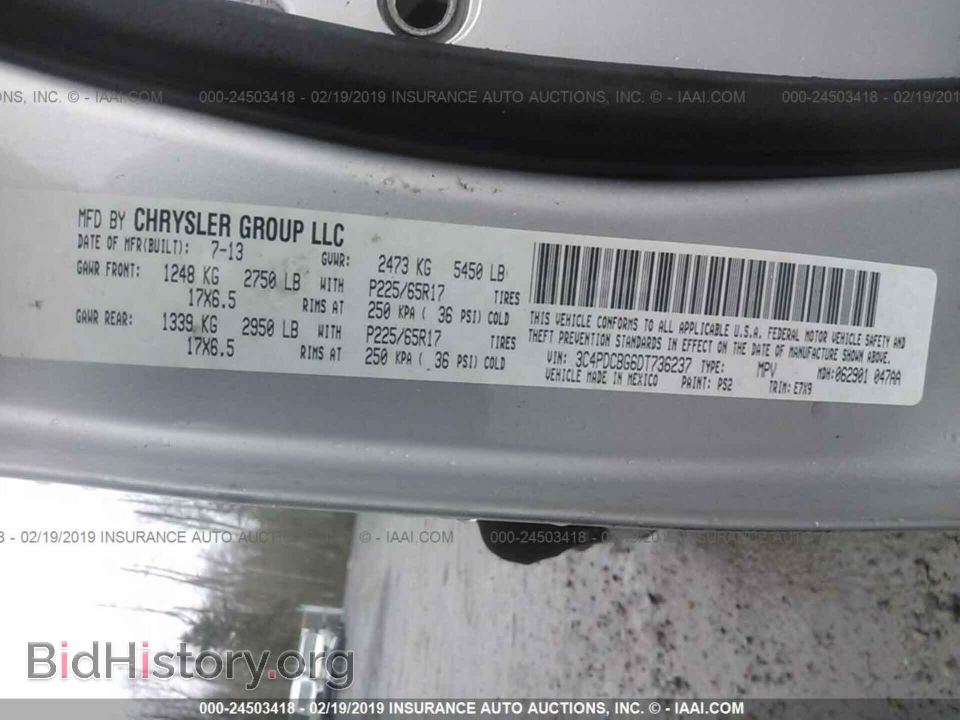 2013 DODGE JOURNEY - VIN: 3C4PDCBG6DT736237 - Фото 9