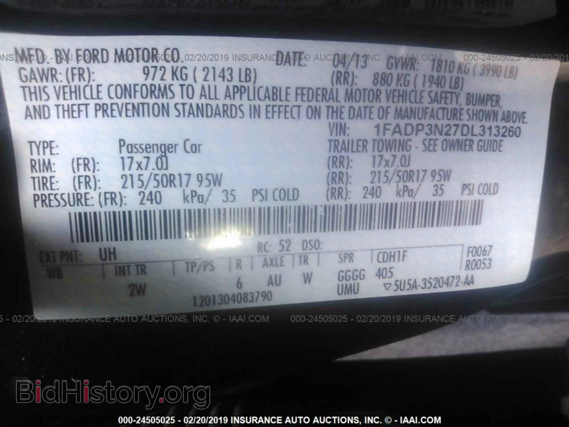 2013 FORD FOCUS - VIN: 1FADP3N27DL313260 - Фото 9