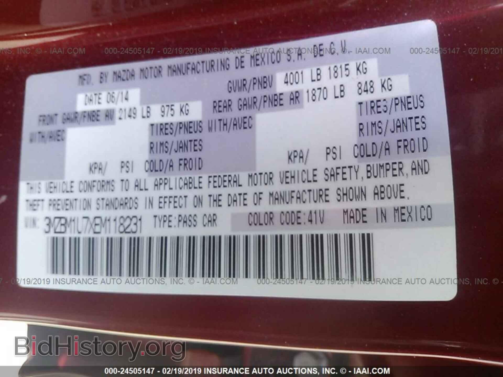 2014 MAZDA 3 - VIN: 3MZBM1U7XEM118231 - Фото 9