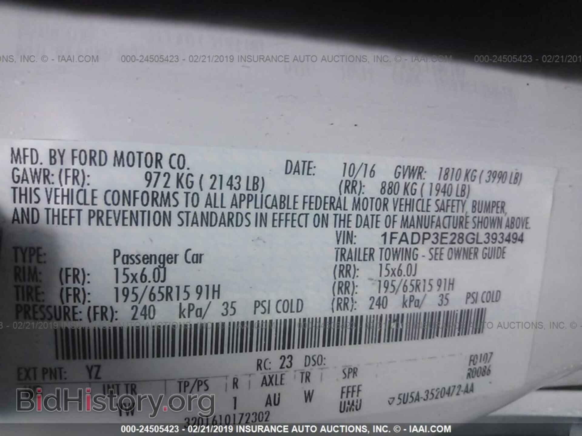 2016 FORD FOCUS - VIN: 1FADP3E28GL393494 - Photo 9