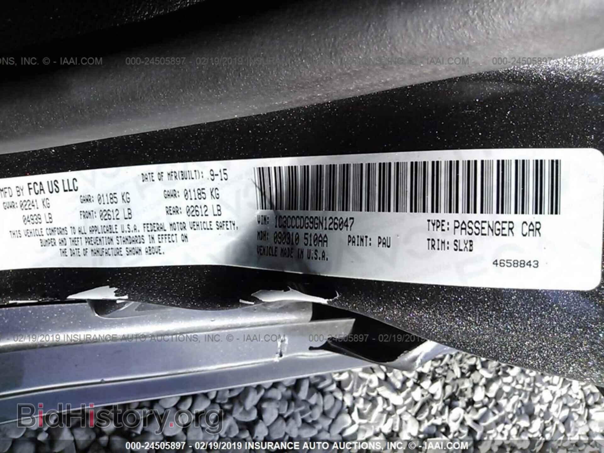 2016 CHRYSLER 200 - VIN: 1C3CCCDG9GN126047 - Photo 9