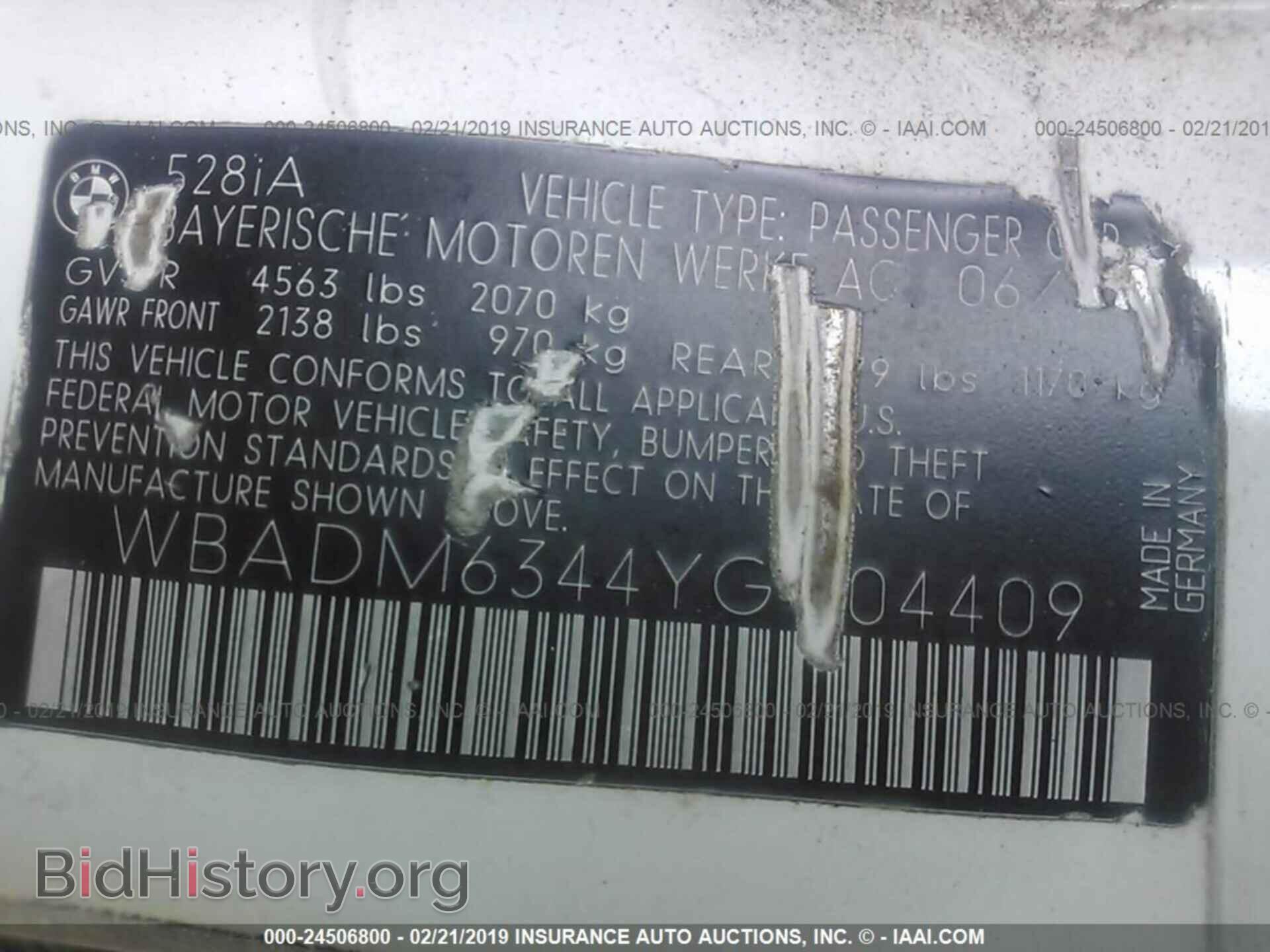 2000 BMW 528 - VIN: WBADM6344YGU04409 - Фото 9
