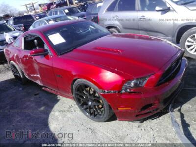 2013 Ford MUSTANG GT, красный — VIN 1ZVBP8CFXD5252086, IAAI