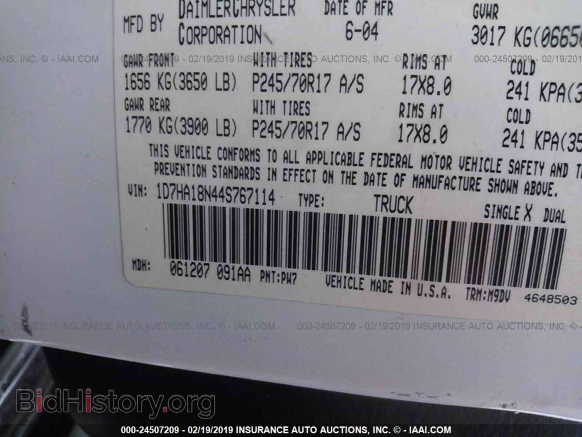 2004 DODGE RAM 1500 - VIN: 1D7HA18N44S767114 - Photo 9
