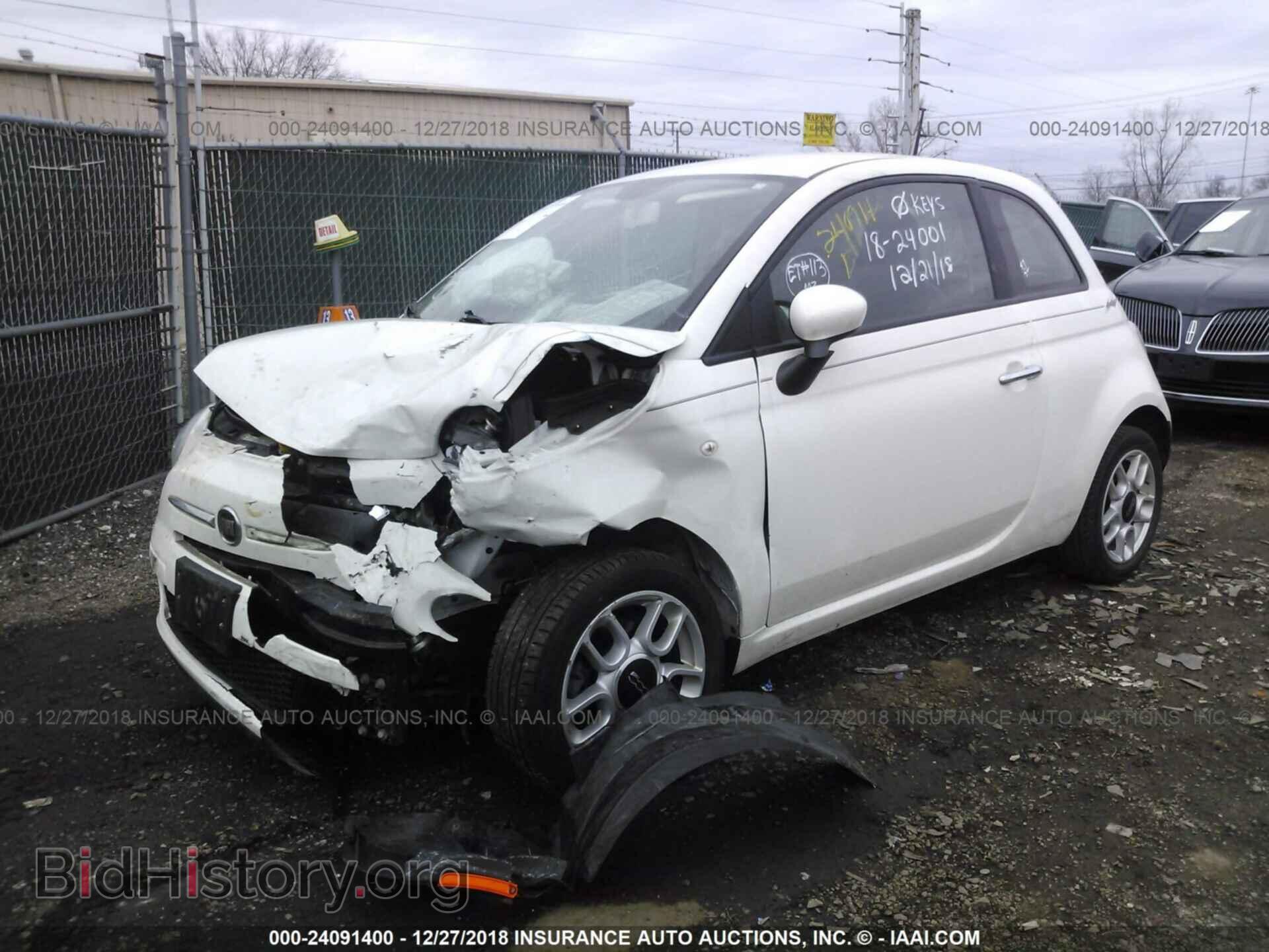 2012 FIAT 500 - VIN: 3C3CFFAR4CT299077 - Фото 2