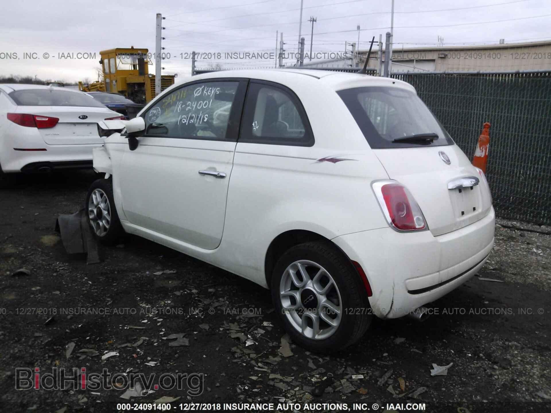2012 FIAT 500 - VIN: 3C3CFFAR4CT299077 - Фото 3