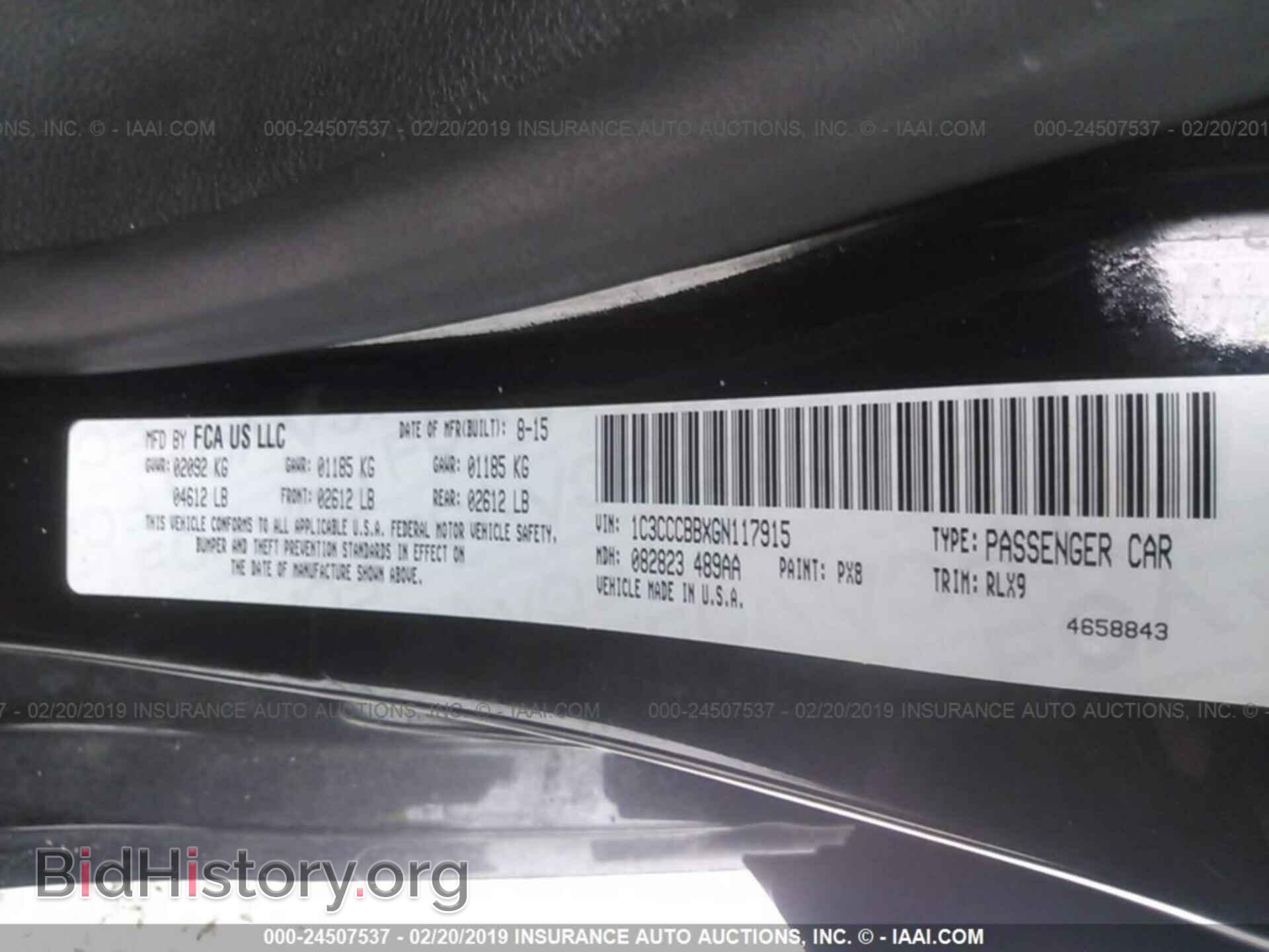 2016 CHRYSLER 200 - VIN: 1C3CCCBBXGN117915 - Photo 9