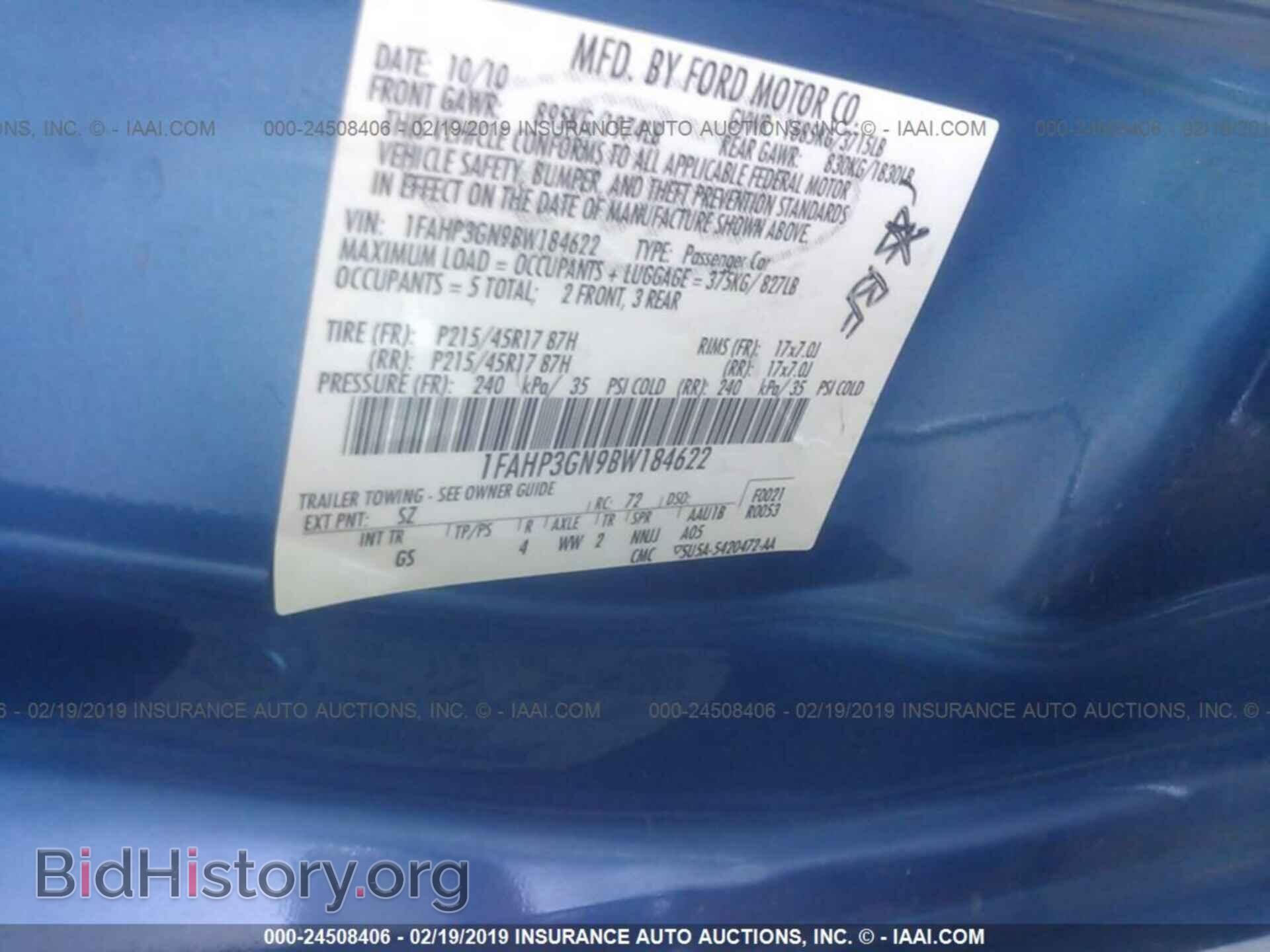 2011 FORD FOCUS - VIN: 1FAHP3GN9BW184622 - Фото 9