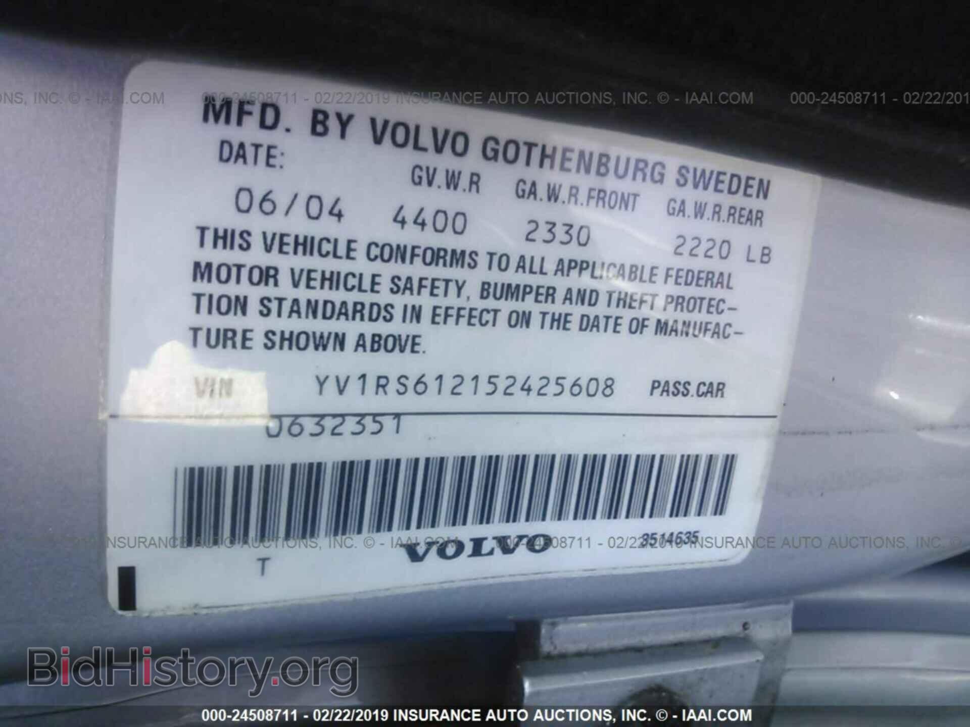 2005 VOLVO S60 - VIN: YV1RS612152425608 - Photo 9