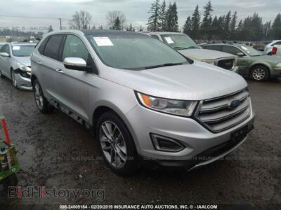 2016 Ford EDGE, silver — VIN 2FMPK4K92GBC67382, IAAI