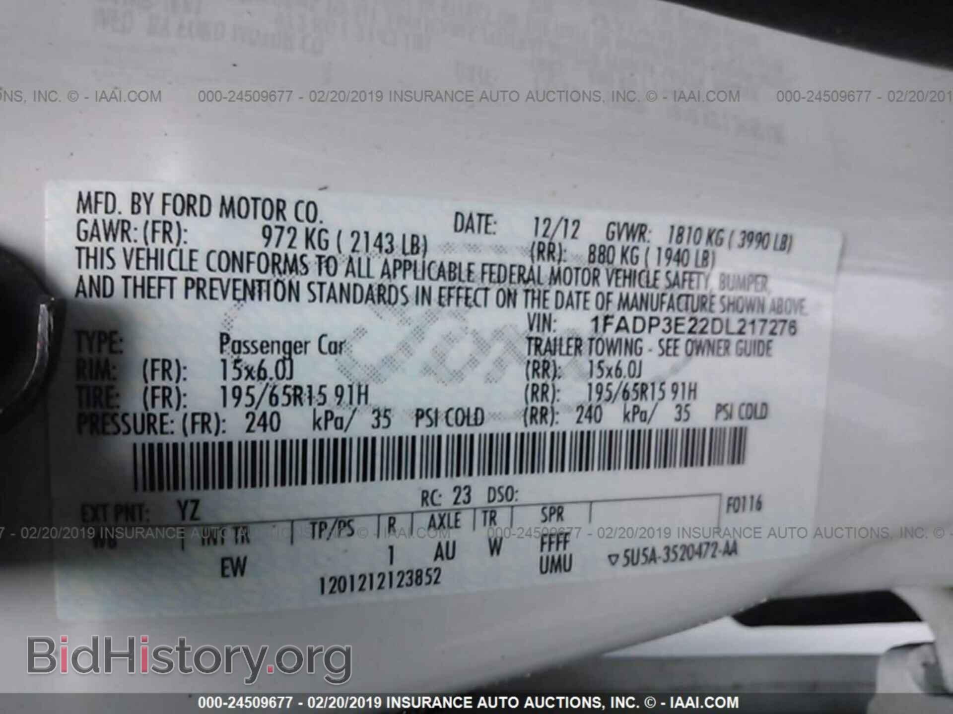 2013 FORD FOCUS - VIN: 1FADP3E22DL217276 - Photo 9