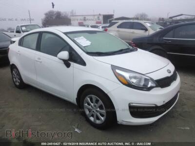 2016 Kia RIO LX, white — VIN KNADM4A36G6639767, IAAI