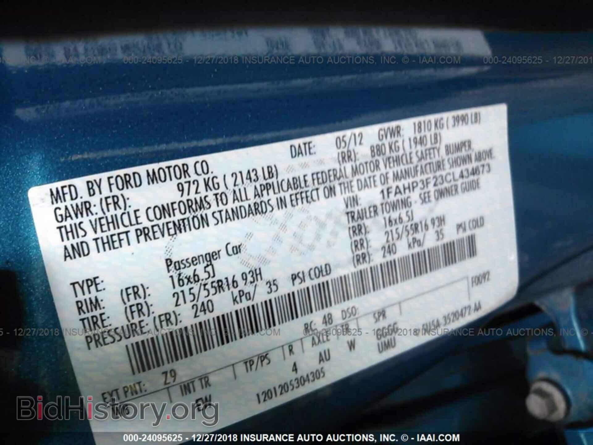 2012 FORD FOCUS - VIN: 1FAHP3F23CL434673 - Photo 9