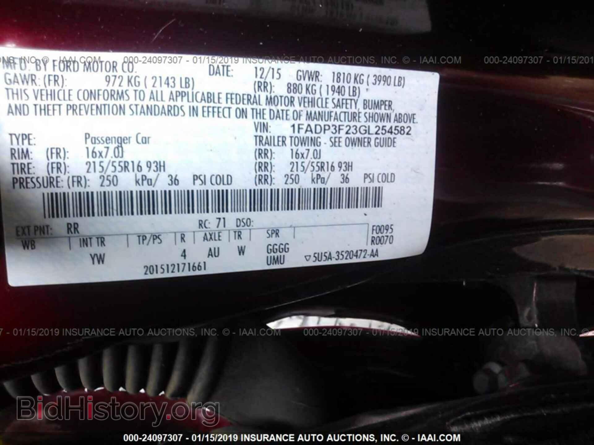 2016 FORD FOCUS - VIN: 1FADP3F23GL254582 - Фото 9