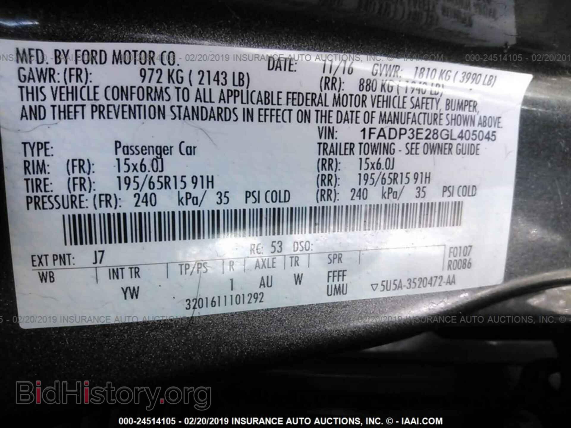 2016 FORD FOCUS - VIN: 1FADP3E28GL405045 - Photo 9