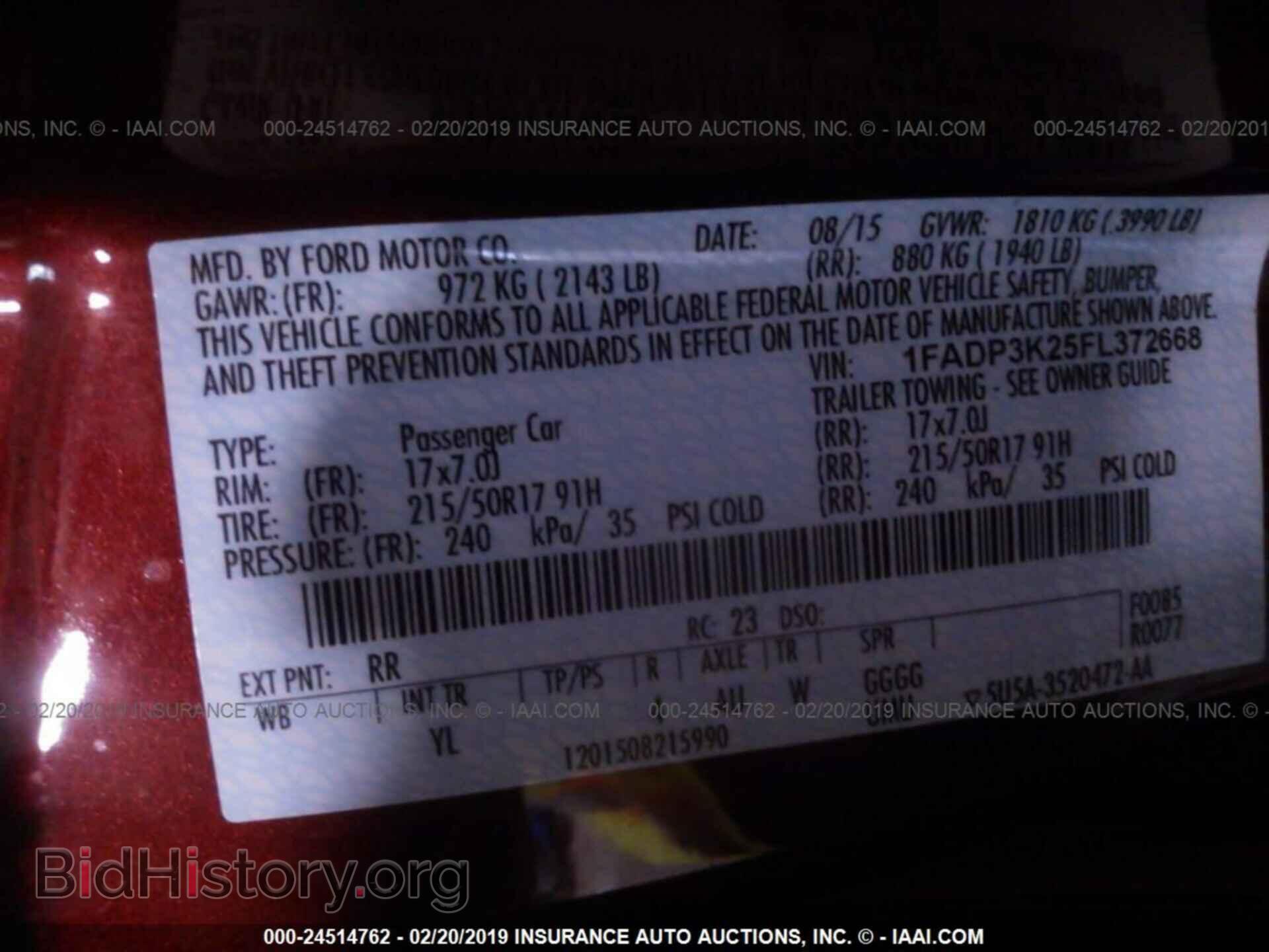 2015 FORD FOCUS - VIN: 1FADP3K25FL372668 - Photo 9