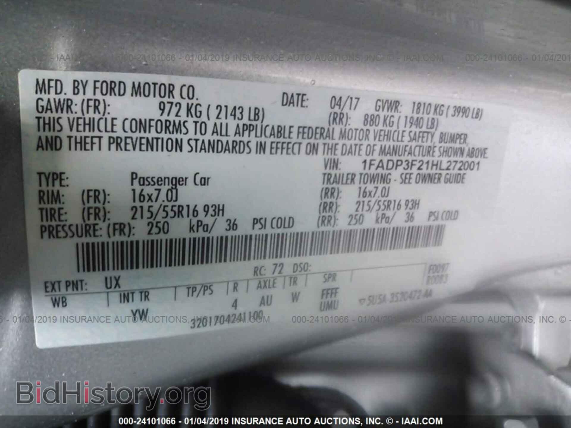2017 FORD FOCUS - VIN: 1FADP3F21HL272001 - Photo 9