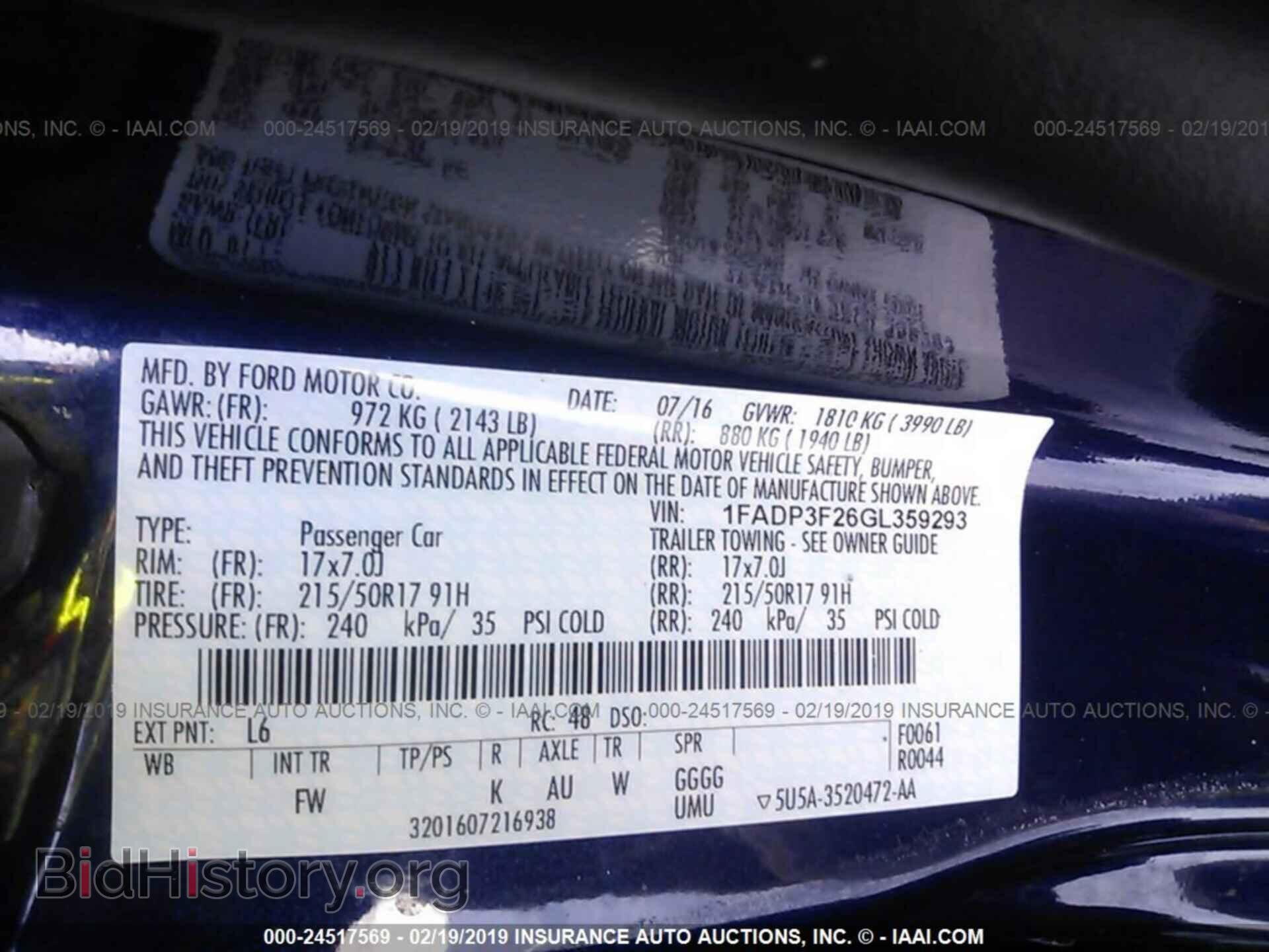 2016 FORD FOCUS - VIN: 1FADP3F26GL359293 - Photo 9