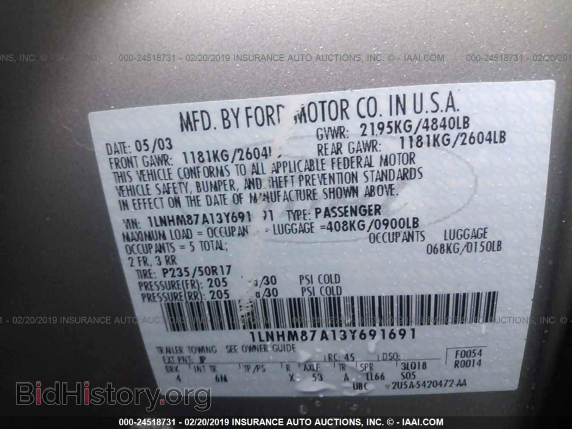 2003 LINCOLN LS - VIN: 1LNHM87A13Y691691 - Photo 9