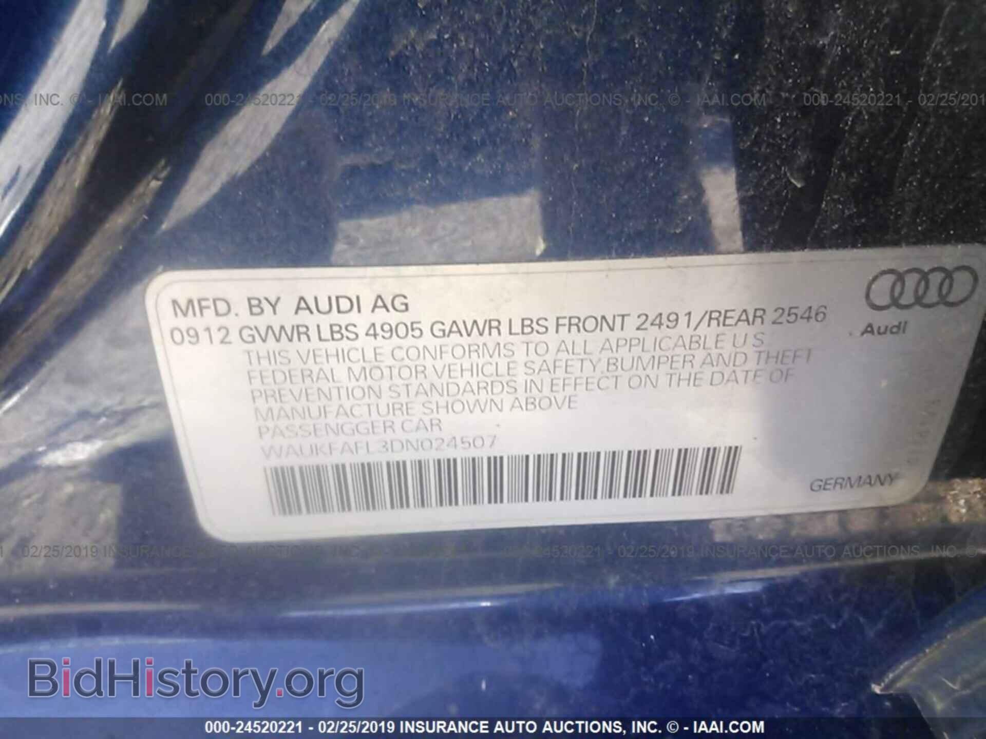 2013 AUDI A4 - VIN: WAUKFAFL3DN024507 - Photo 9
