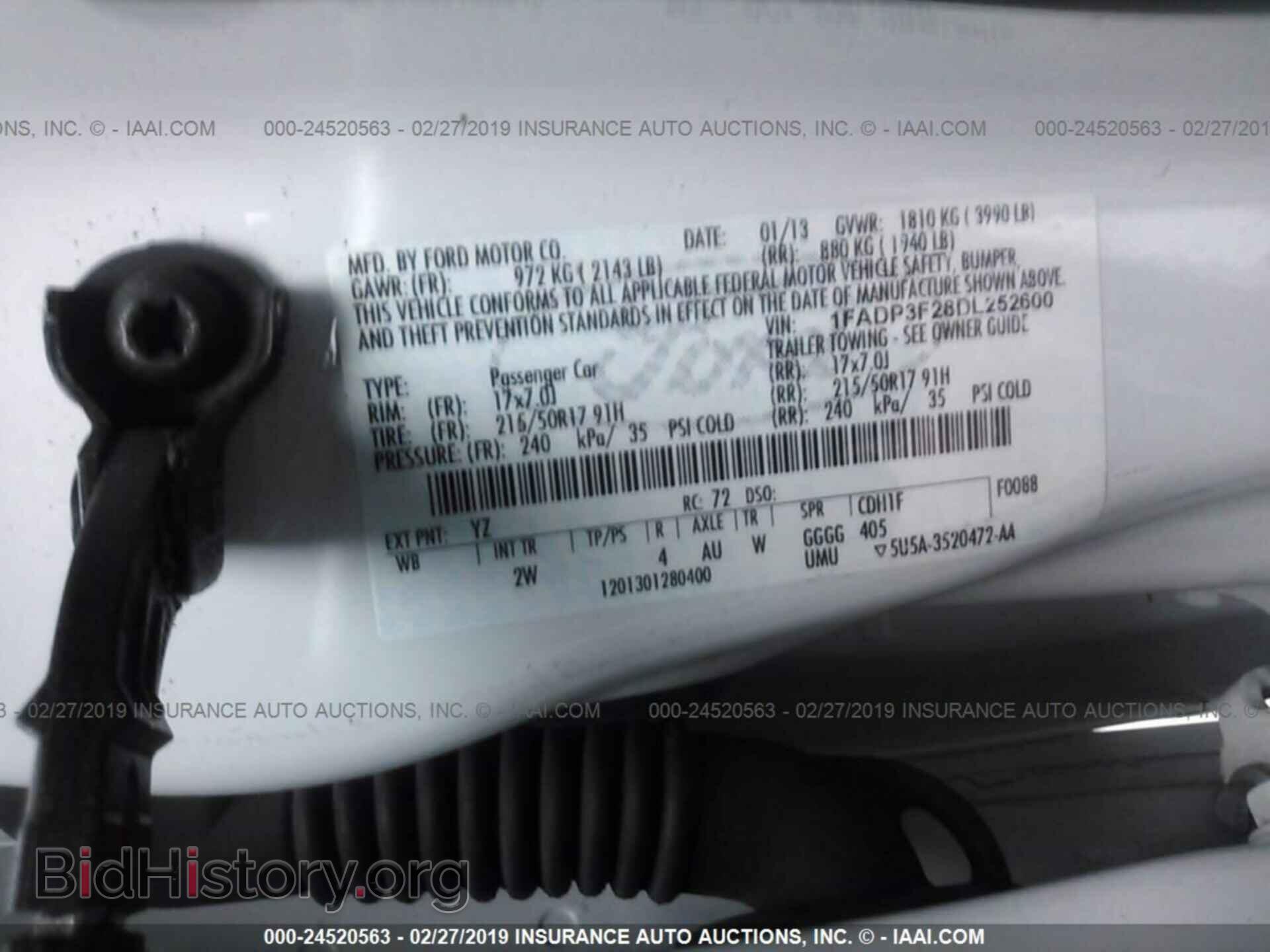 2013 FORD FOCUS - VIN: 1FADP3F28DL252600 - Фото 9