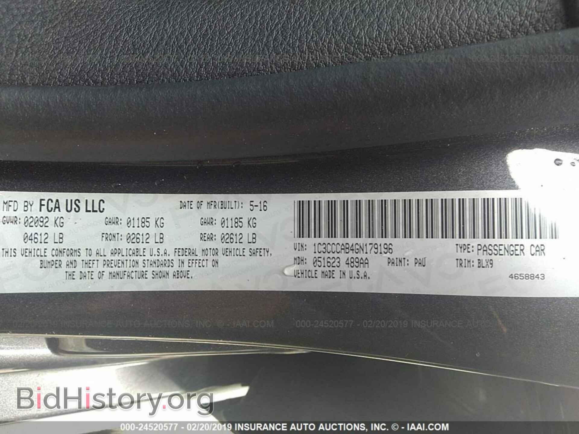 2016 CHRYSLER 200 - VIN: 1C3CCCAB4GN179196 - Photo 9