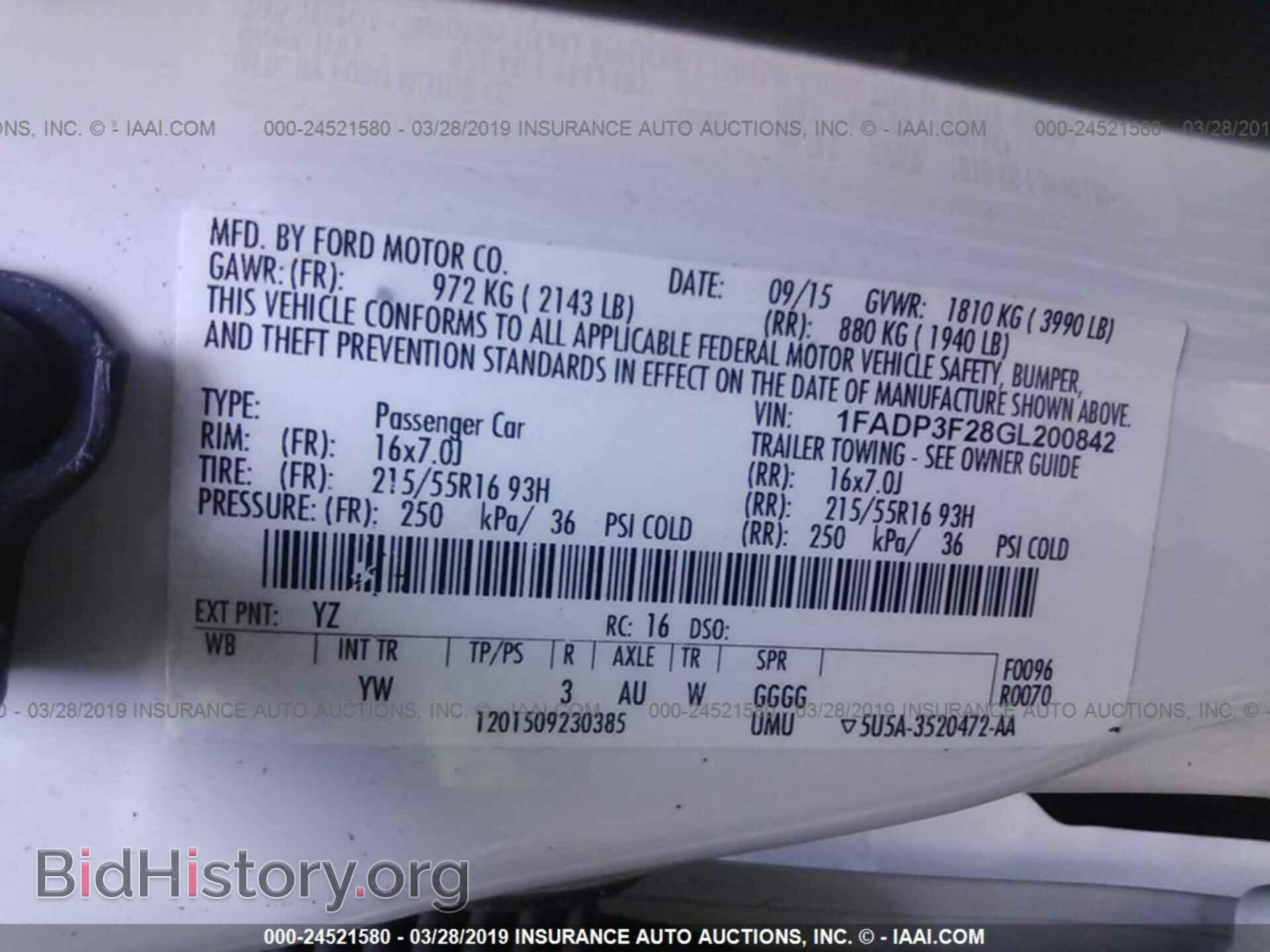 2016 FORD FOCUS - VIN: 1FADP3F28GL200842 - Photo 9