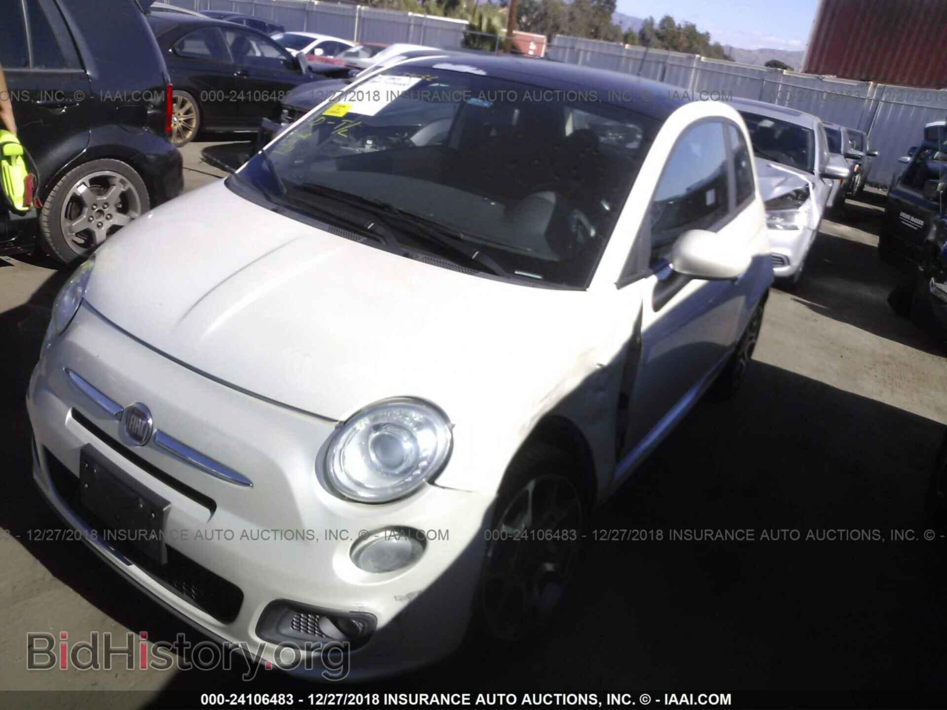 2012 FIAT 500 - VIN: 3C3CFFBR4CT332285 - Фото 2