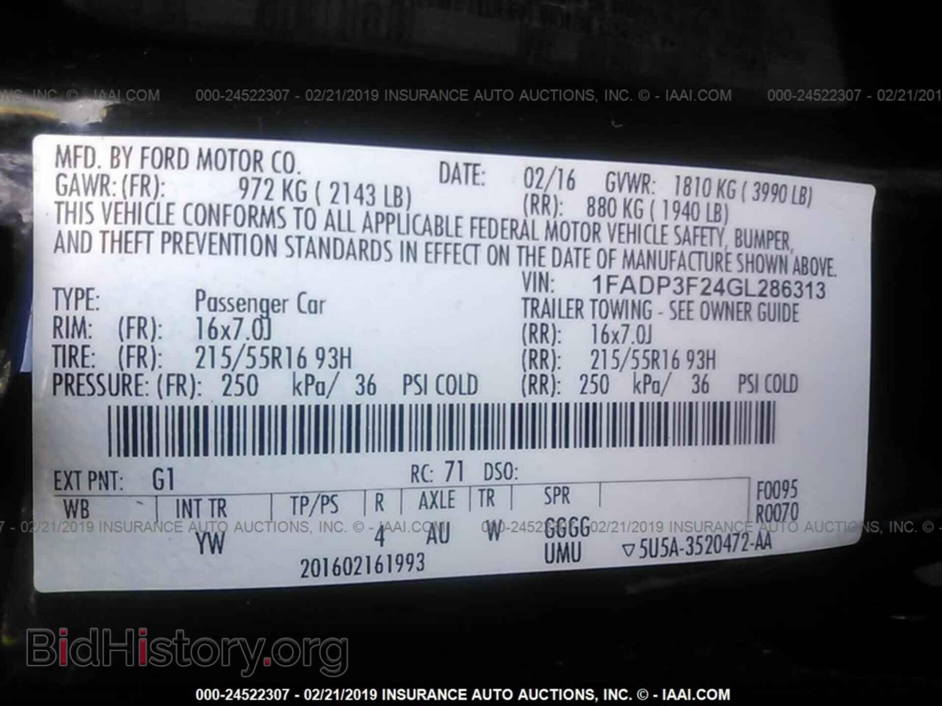 2016 FORD FOCUS - VIN: 1FADP3F24GL286313 - Photo 9