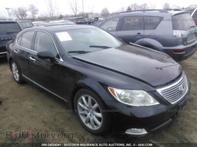 2007 Lexus LS, черный — VIN JTHBL46F975035182, IAAI